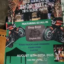 Shop Boyz block party flyer
